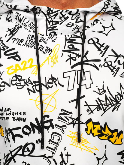 Hanorac cu imprimeu alb 8B1101