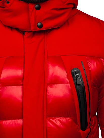 Geacă de iarnă roșie matlasată Bolf 99527
