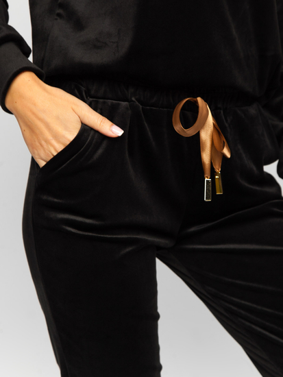 Compleu de trening catifea negru dame Bolf 8129