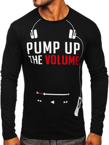 Bluză cu imprimeu negru Bolf 12119