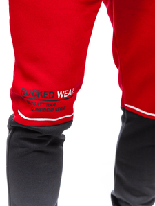 Pantaloni de trening rosii barbati Bolf AM85