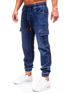 Blugi joggers cargo bleumarin Bolf 8115