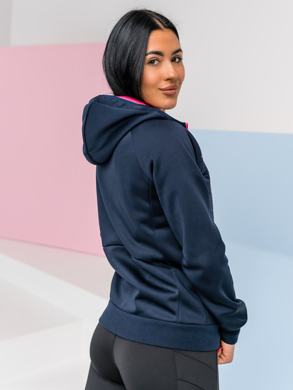 Hanorac cu glugă tranzițională pentru femei bleumarin Bolf KSW4009