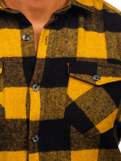 Cămașă flanel cu mâneca lungă camel Bolf 20723