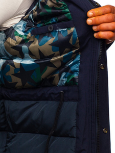 Geacă de iarnă parka bleumarin Bolf 1972