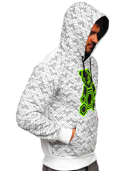 Hanorac alb cu zirconiu decorativ Bolf HM566