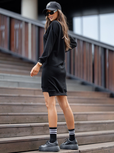 Rochie neagră unt Bolf 524