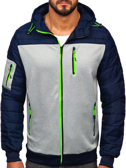 Geacă de primăvară bleumarin matlasată Bolf 8M902