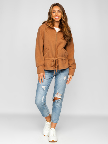 Geacă cu glugă dame maro Bolf 9320