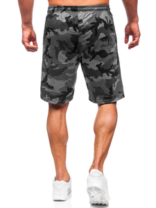 Pantaloni scurți de trening army grafit Bolf 8K283