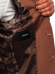 Jachetă elegantă maro pentru bărbați Bolf 022