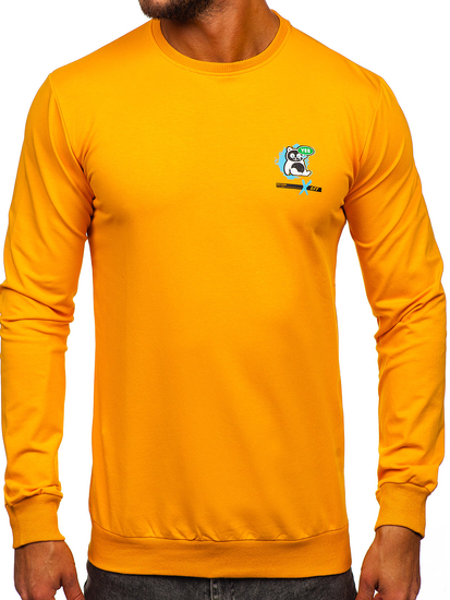 Bluză portocaliu cu imprimeu Bolf 8744