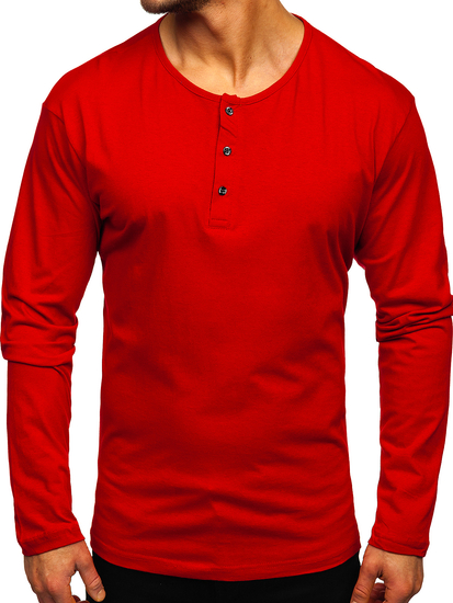 Mânecă lungă pentru bărbați, cu nasturi, roșu Bolf 1114