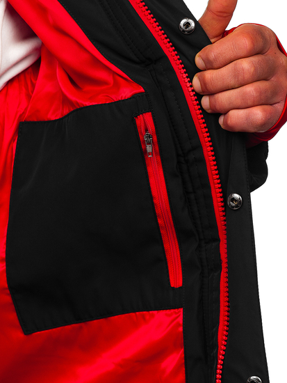 Geacă de iarnă neagră matlasată Bolf 99527