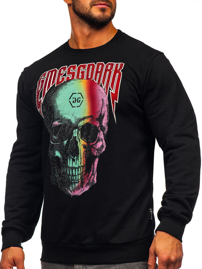 Bluză cu imprimeu neagră Bolf 6445