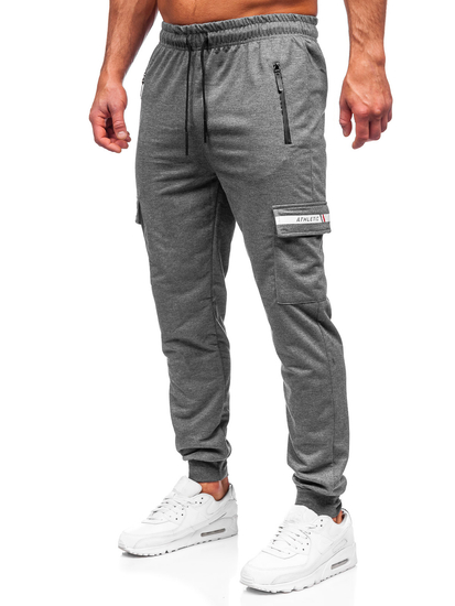 Pantaloni joggers cargo gri-antracit Bolf JX5063