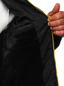 Geacă de iarnă neagră matlasată Bolf 7270