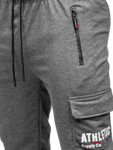 Pantaloni joggers cargo gri-antracit Bolf JX5061