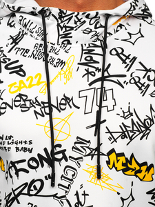 Hanorac cu imprimeu alb 8B1101