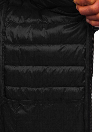 Geacă neagră matlasată Bolf 13021