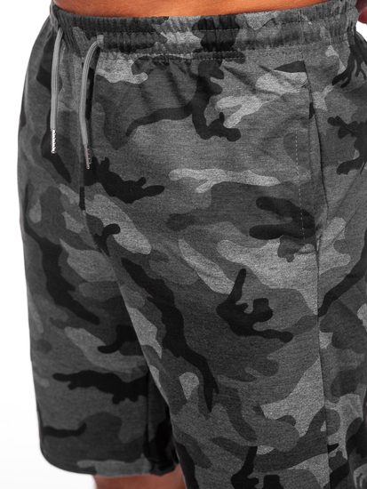 Pantaloni scurți de trening army grafit Bolf 8K283