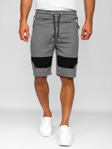 Pantaloni scurți de training gri-alb Bolf Q3877