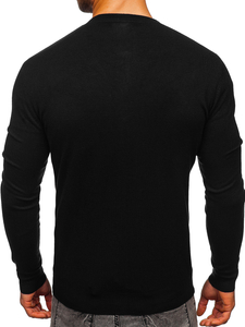 Pulover negru cu fermoar Bolf YY06