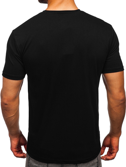 Tricou cu imprimeu negru Bolf 0202