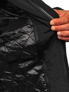 Palton pentru bărbat negru Bolf 8856