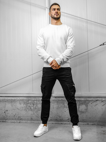 Pantaloni cargo joggers negri Bolf JM5502A