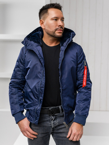 Geaca de iarna pentru barbati bleumarin Bolf 2120A1