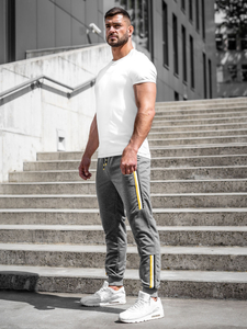 Pantaloni de trening joggers gri-antracit Bolf K10336A