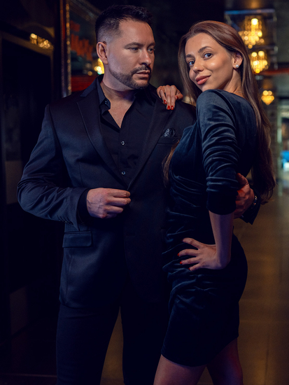 Rochie din catifea neagră dame Bolf Bellisima