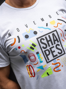 Tricou alb cu imprimeu Bolf KS2625