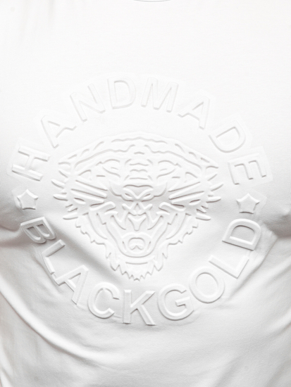 Tricou alb cu imprimeu Bolf MT3056