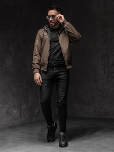 Geacă din bumbac kaki Bolf 84M3010A1