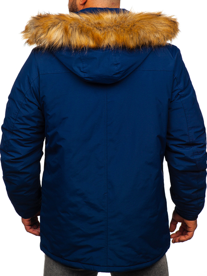 Geacă parka de iarnă alaska bleumarin Bolf WX032C
