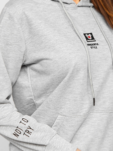 Hanorac gri cu imprimeu dame Bolf HL9265