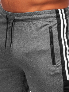 Pantaloni scurți de trening grafit pentru bărbați Bolf 68006