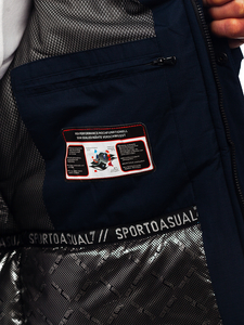 Geaca de iarna pentru barbati bleumarin Bolf 22M320