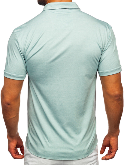 Cămașă cu mâneca scurtă verde-mentă Bolf 2005