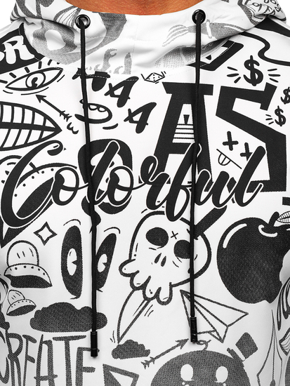 Hanorac cu imprimeu alb 8B995