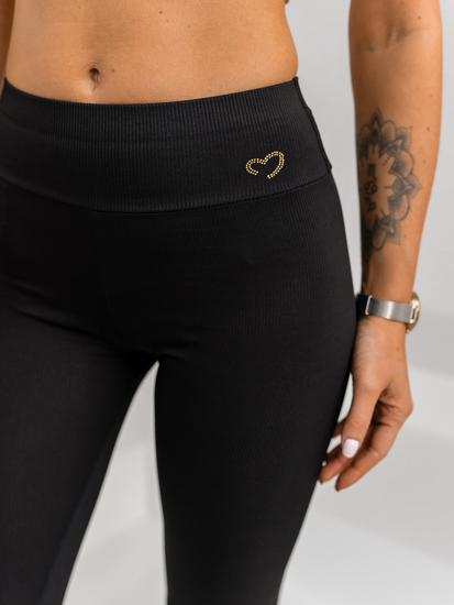 Jambiere de damă cu nervuri negre Bolf W7903A1