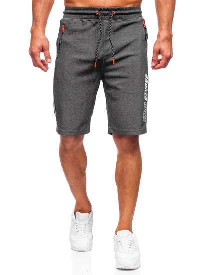 Pantaloni scurți de training portocaliu-negru Bolf Q3884