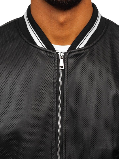 Geacă de iarnă bărbați neagră Bolf 1132