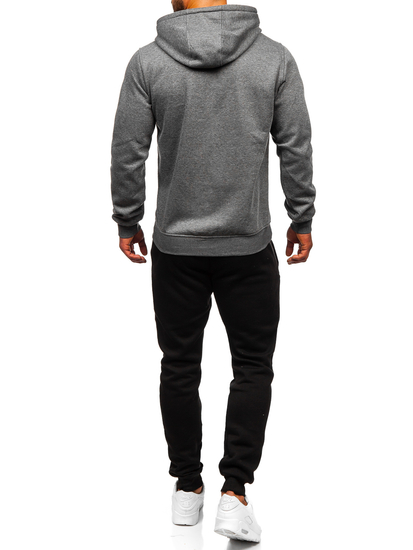 Costum de training cu glugă gri-inchis Bolf D002