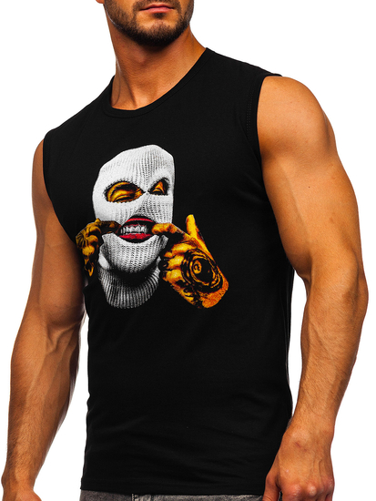 Maiou negru cu imprimeu Bolf 14811