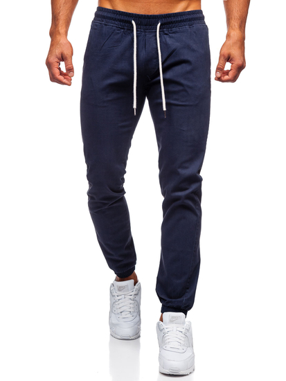 Pantaloni joggers bleumarin-închis Bolf 1145
