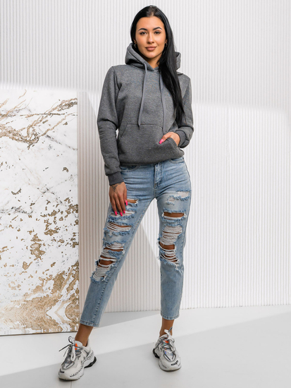 Hanorac cangur grafit pentru femei Bolf W02A1