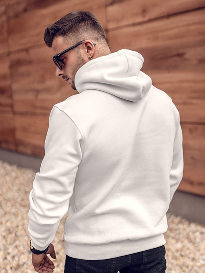 Hanorac tip cangur alb Bolf 1004